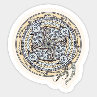 Paisley Balance Mandala Sticker